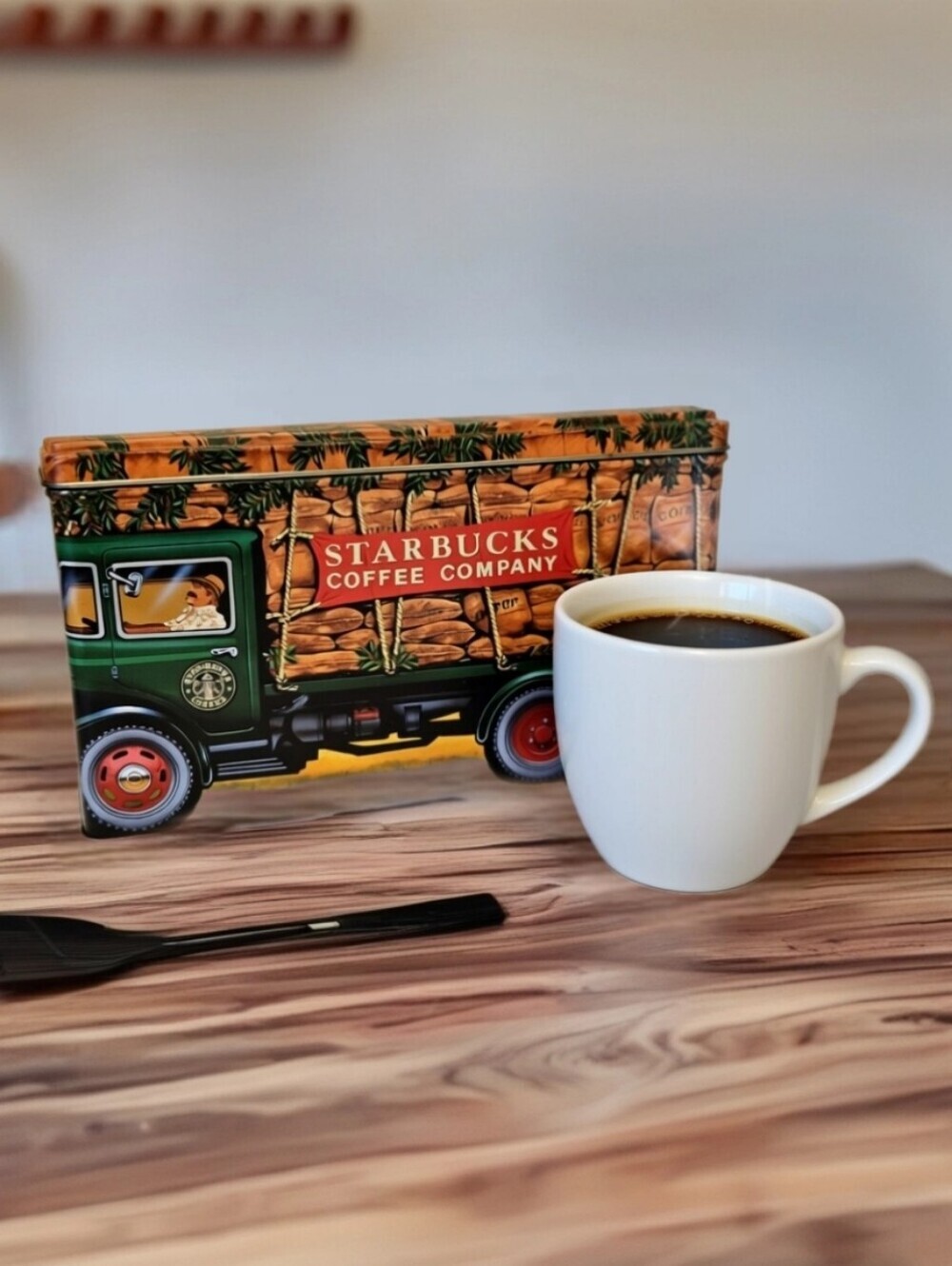 Starbucks Coffee Tin Truck Full Of Coffee Beans Hand Painted Original Holds Pods